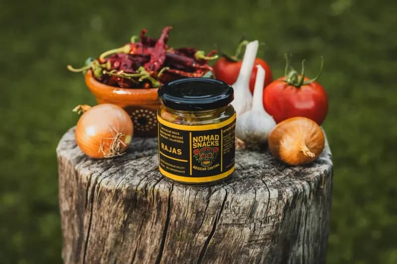 Sklenička omáčky Rajas Nomad Snacks